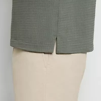 Van Heusen Essential Zip Mens Short Sleeve Polo Sweater