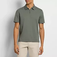Van Heusen Essential Zip Mens Short Sleeve Polo Sweater
