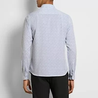 Van Heusen Performance All Way Stretch Mens Long Sleeve Slim Fit Button-Down Shirt