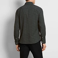 Van Heusen Performance All Way Stretch Mens Long Sleeve Slim Fit Button-Down Shirt