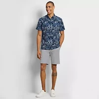 Van Heusen Weekend Mens Short Sleeve Moisture Wicking Quick Dry Camp Shirt