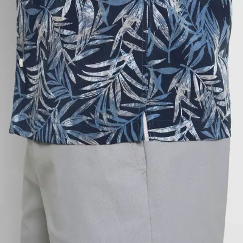 Van Heusen Weekend Mens Short Sleeve Moisture Wicking Quick Dry Camp Shirt