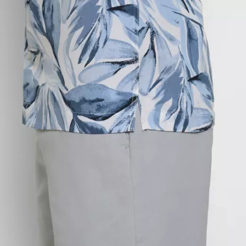 Van Heusen Weekend Mens Short Sleeve Moisture Wicking Quick Dry Camp Shirt