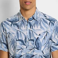 Van Heusen Weekend Mens Short Sleeve Moisture Wicking Quick Dry Camp Shirt