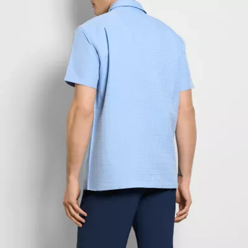 Van Heusen Weekend Mens Short Sleeve Moisture Wicking Camp Shirt