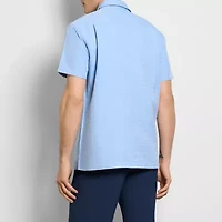 Van Heusen Weekend Mens Short Sleeve Moisture Wicking Camp Shirt