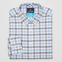 Stafford Coolmax All Season Oxford Mens Slim Fit Long Sleeve Dress Shirt