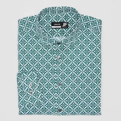 J. Ferrar Ultra Comfort Mens Regular Fit Stretch Fabric Wrinkle Free Long Sleeve Dress Shirt