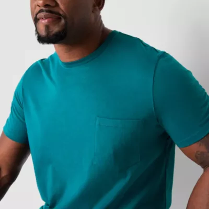 St. John's Bay Super Soft Mens Crew Neck Short Sleeve Quick Dry Big and Tall T-Shirt