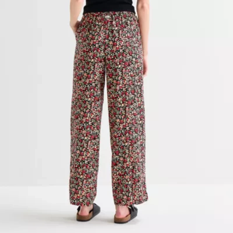 Hurley Womens Juniors Straight Mid Rise Pull-On Pant