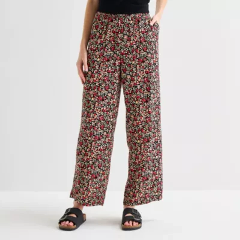 Hurley Womens Juniors Straight Mid Rise Pull-On Pant