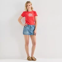 Forever 21 Womens Juniors Denim Skirt
