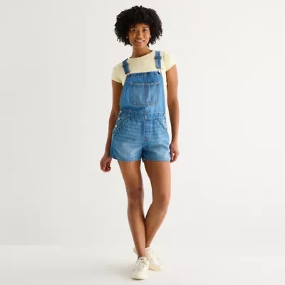 Arizona Sleeveless Womens Overalls Juniors
