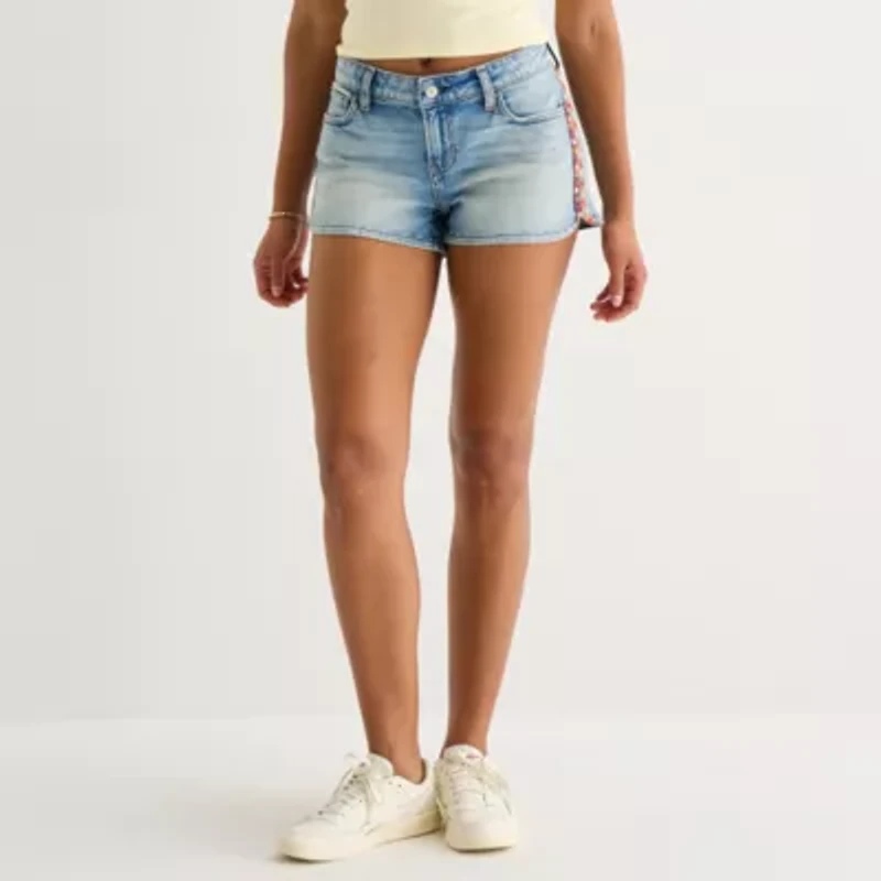 Arizona Womens 2 1/2" Low Rise Denim Short