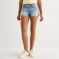 Arizona Womens 2 1/2" Low Rise Denim Short