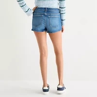 Arizona Womens 2 1/2" Low Rise Denim Short