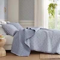 Madison Park Ruffle Printed 3-pc. Easy Care Coverlet Set