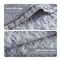 Madison Park Ruffle Printed 3-pc. Easy Care Coverlet Set