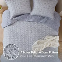 Madison Park Ruffle Printed 3-pc. Easy Care Coverlet Set