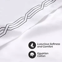 SUPERIOR® Embroidered Scroll Egyptian Cotton 1200tc Sheet set