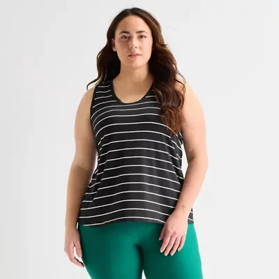 Xersion Womens U Neck Sleeveless Performance Tank Top Plus