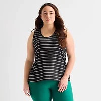 Xersion Womens U Neck Sleeveless Performance Tank Top Plus