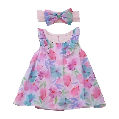 Baby Starters Girls 2-pc. Sleeveless Ruffled A-Line Dress