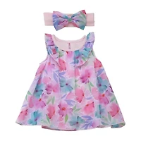 Baby Starters Girls 2-pc. Sleeveless Ruffled A-Line Dress