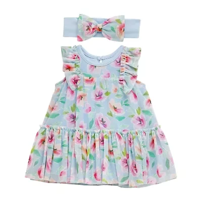 Baby Starters Girls 2-pc. Short Sleeve Ruffled A-Line Dress