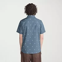 VOLCOM Mens Short Sleeve Regular Fit Button-Down Shirt