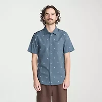 VOLCOM Mens Short Sleeve Regular Fit Button-Down Shirt