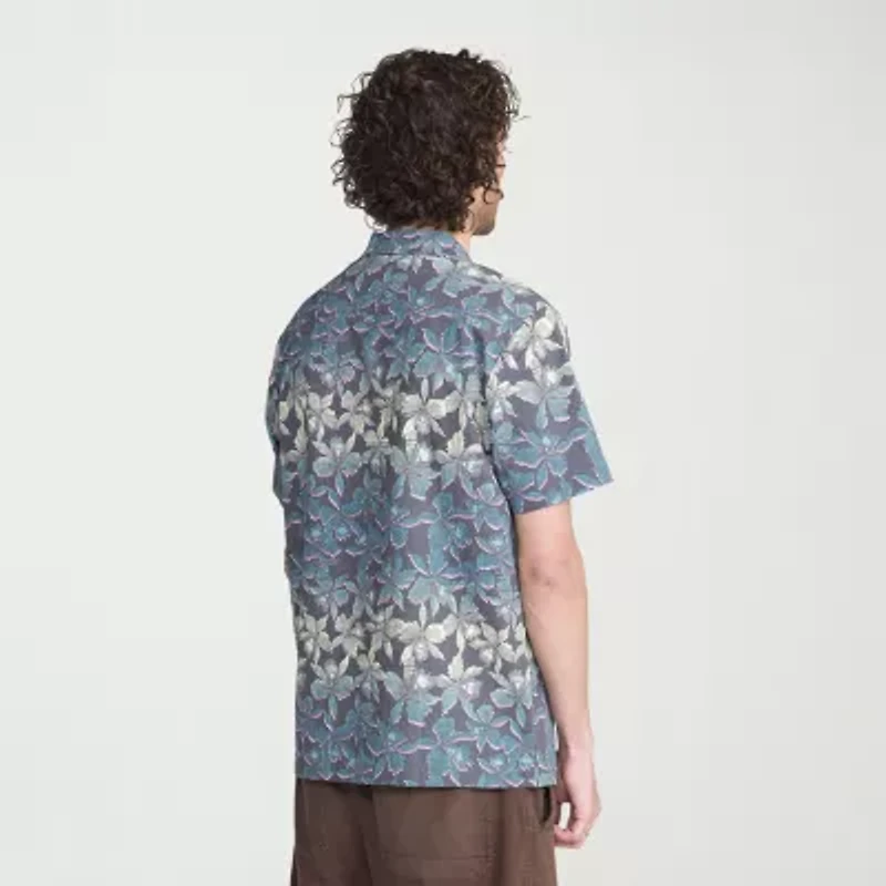 VOLCOM Mens Short Sleeve Regular Fit Button-Down Shirt