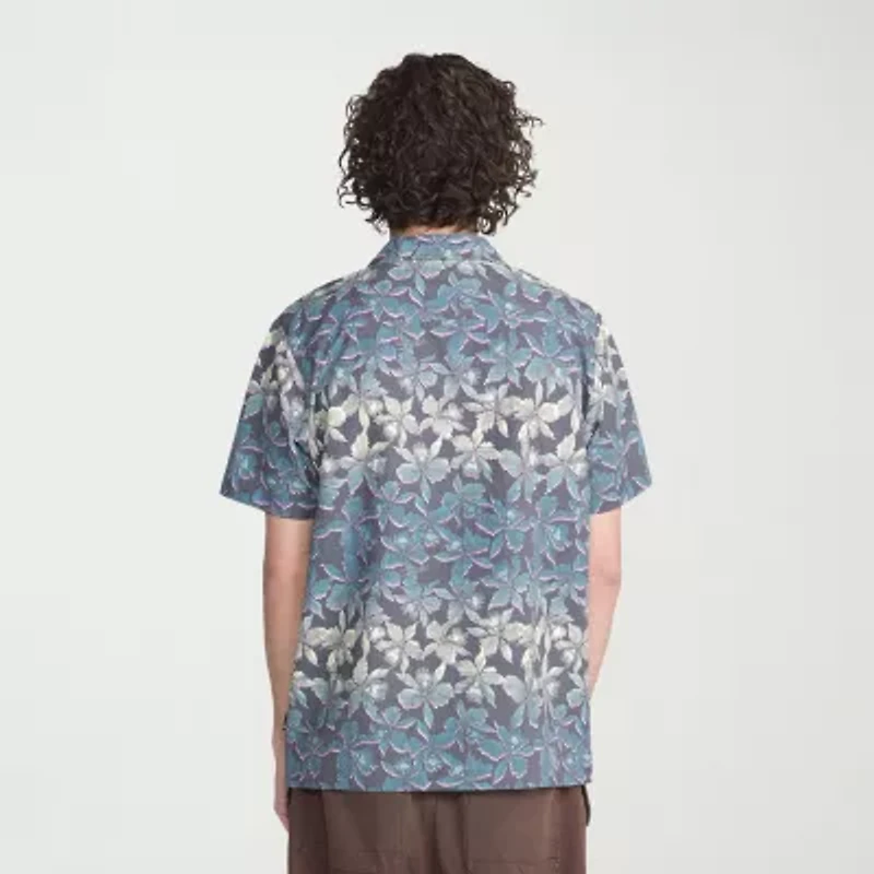 VOLCOM Mens Short Sleeve Regular Fit Button-Down Shirt