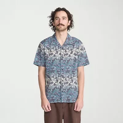 VOLCOM Mens Short Sleeve Regular Fit Button-Down Shirt