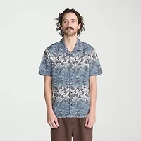 VOLCOM Mens Short Sleeve Regular Fit Button-Down Shirt