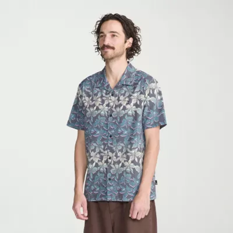 VOLCOM Mens Short Sleeve Regular Fit Button-Down Shirt