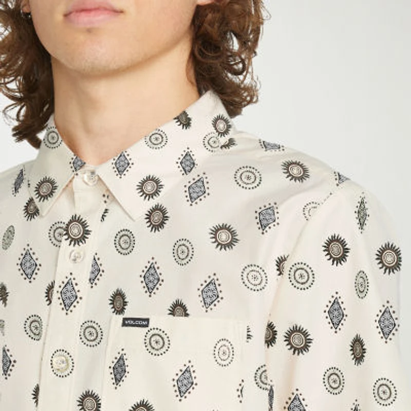 VOLCOM Mens Short Sleeve Regular Fit Button-Down Shirt