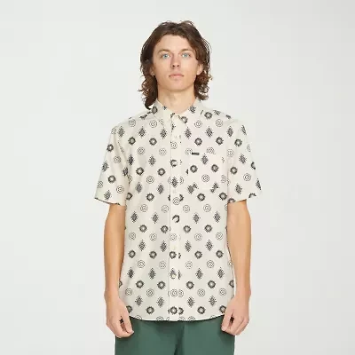 VOLCOM Mens Short Sleeve Regular Fit Button-Down Shirt