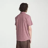 VOLCOM Mens Short Sleeve Regular Fit Button-Down Shirt