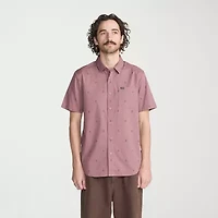 VOLCOM Mens Short Sleeve Regular Fit Button-Down Shirt