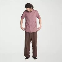 VOLCOM Mens Short Sleeve Regular Fit Button-Down Shirt
