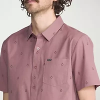 VOLCOM Mens Short Sleeve Regular Fit Button-Down Shirt