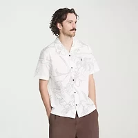 VOLCOM Mens Short Sleeve Regular Fit Button-Down Shirt