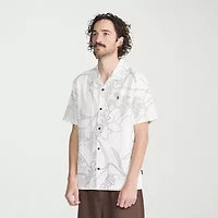 VOLCOM Mens Short Sleeve Regular Fit Button-Down Shirt