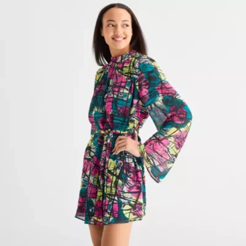 Hope & Wonder Black History Month Womens Long Sleeve A-Line Dress