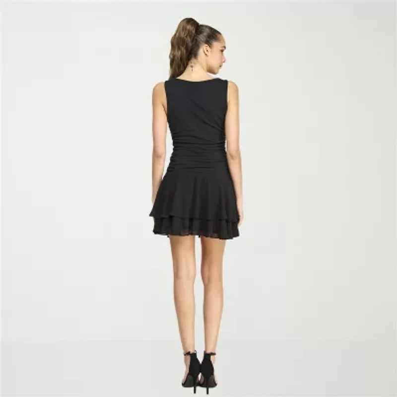 belle vie Womens Sleeveless Drop Waist Dress