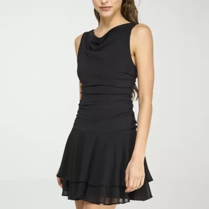 belle vie Womens Sleeveless Drop Waist Dress