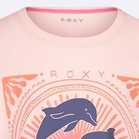 Roxy Big Kid Girls Crew Neck Short Sleeve Regular Fit Graphic T-Shirt