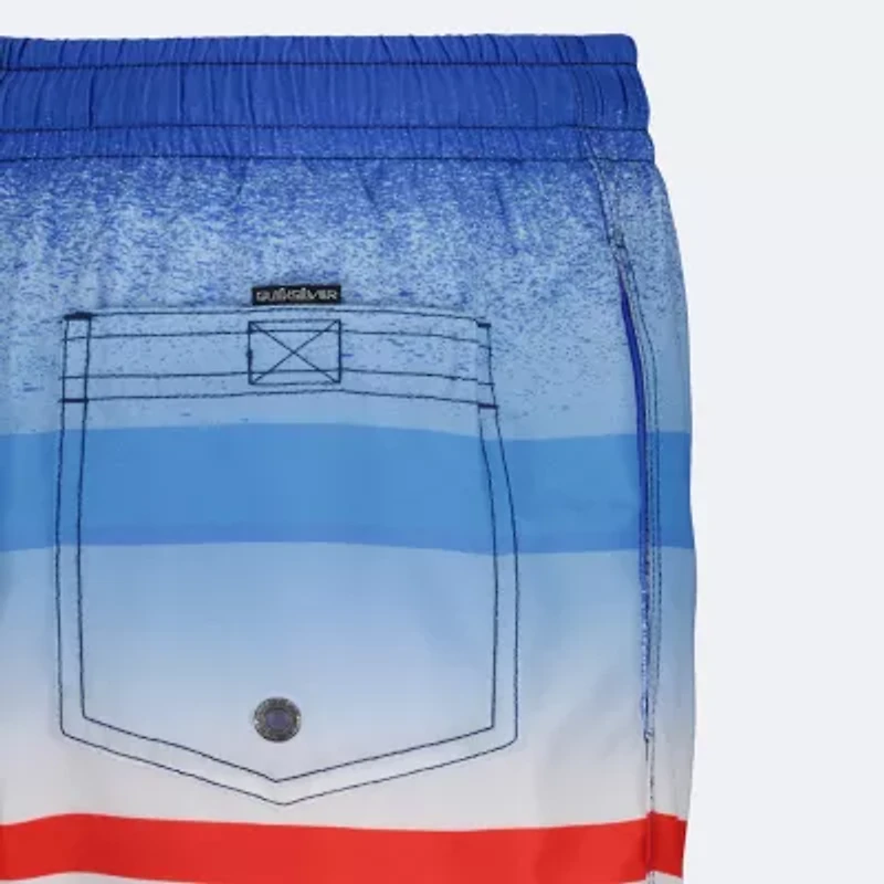 Quiksilver Big Kid Boys Striped Swim Trunks
