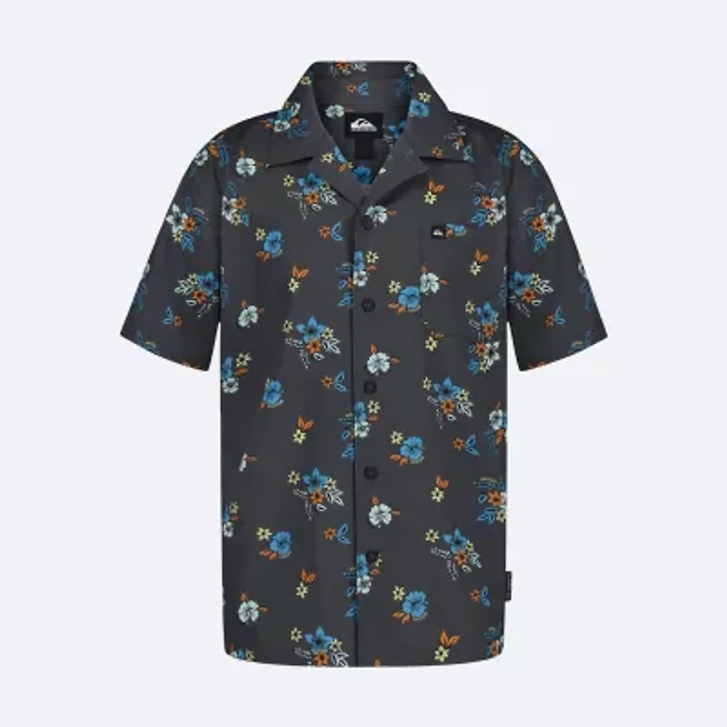 Quiksilver Big Kid Boys Short Sleeve Regular Fit Button-Down Shirt